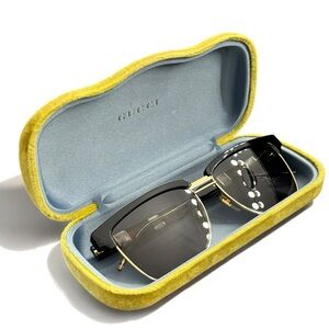 Gucci Sunglasses Black, Tortoiseshell, Gold Sunglasses